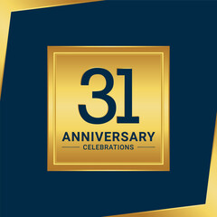 31th anniversary celebration logo design. Vector Eps10