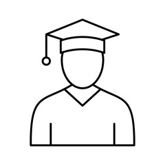 student with hat Vector Icon easily modified
