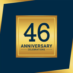 46th anniversary celebration logo design. Vector Eps10