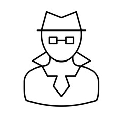 Gentleman Vector Icon easily modified
