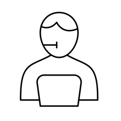 customer chat Vector Icon easily modified

