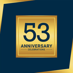 53th anniversary celebration logo design. Vector Eps10
