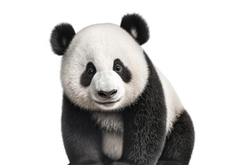 Fototapety  Giant panda isolated on white, , transparent background, PNG, generative ai