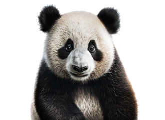 Giant panda isolated on white, , transparent background, PNG, generative ai