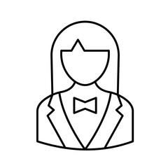  Lady Vector Icon easily modified

