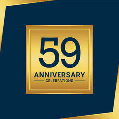 59th anniversary celebration logo design. Vector Eps10