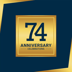 74th anniversary celebration logo design. Vector Eps10