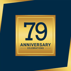 79th anniversary celebration logo design. Vector Eps10