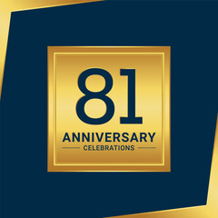 81th anniversary celebration logo design. Vector Eps10
