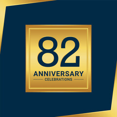 82th anniversary celebration logo design. Vector Eps10