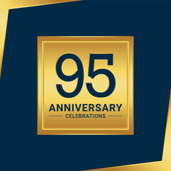 95th anniversary celebration logo design. Vector Eps10