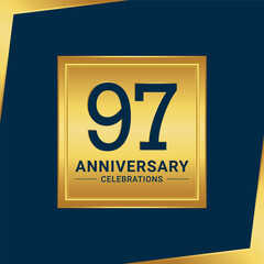 97th anniversary celebration logo design. Vector Eps10