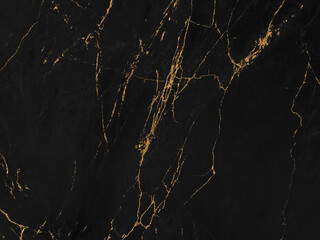 Plakat Black and gold marble luxury wall texture with shiny golden line pattern abstract background design for a cover book or wallpaper and banner website.