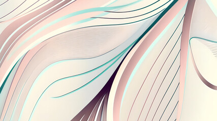 abstract background with lines in pastel soft tones, made by ai