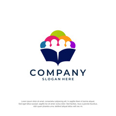 playgroup logo with book premium vector