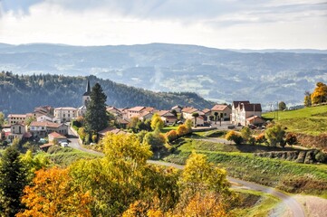 Beautiful view of the village of Valcivieres.
Valcivieres, Puy-de-Dôme, Auvergne Rhône Alpes, ...