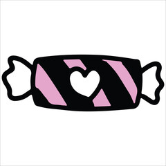 Candy icon, suitable for graphic design element and logo