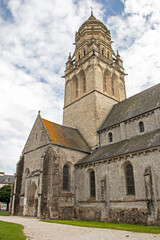 Fototapeta na wymiar Saintes-Marie-du-Mont. Eglise de Notre-Dame de l'Assomption. Manche. Normandie