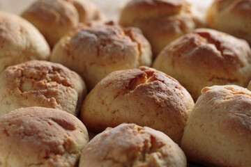 Fresh homemade pastry close-up on the table