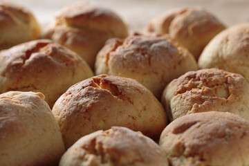 Fresh homemade pastry close-up on the table