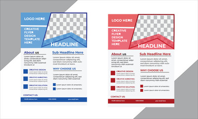 Creative modern and simple business flyer design.