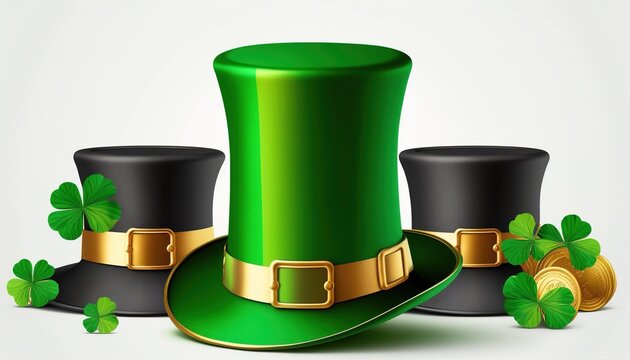 St. Patricks Day vintage holiday badge design. generative ai