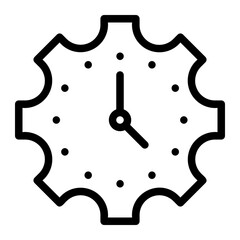 time management line icon
