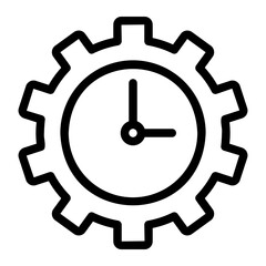 time management line icon