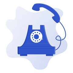 Illustration of old phone ringing