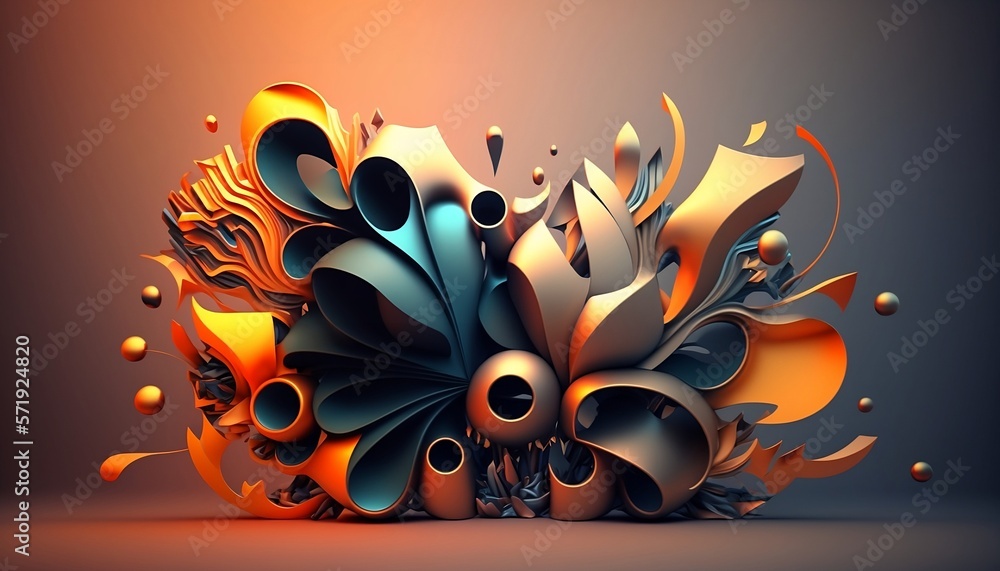 Wall mural 3d abstract realistic background