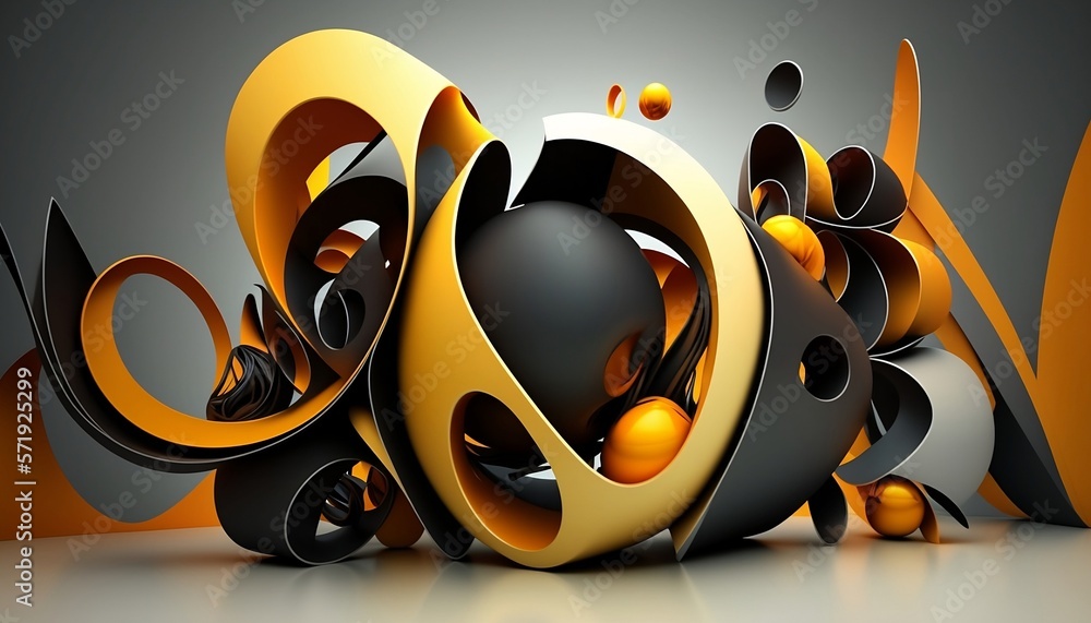 Wall mural 3d abstract realistic background