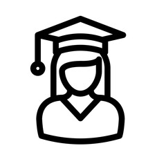 student with hat Vector Icon easily modified

