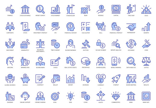 Delivery & logistics people Blue Icons Set