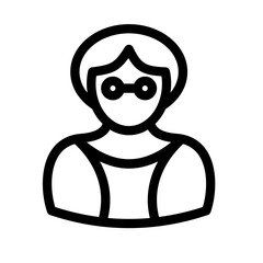Lady Vector Icon easily modified
