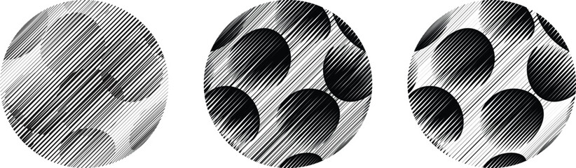 Set of spheres . Lines constructed transparent sphere .Vector  .Technology sphere Logo . Design element for posters, social media, templates, flyers, brochures . Abstract trendy transparent circles