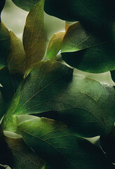 Green leaves seamless tile