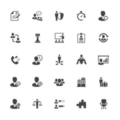 Management and Human Resource Icon set