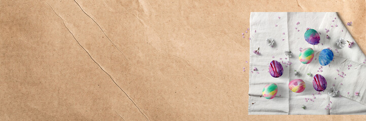 frühlingshafte Osterzeit / Banner / Textfreiraum