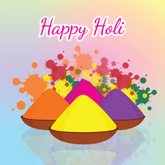 happy holi vector illustration design