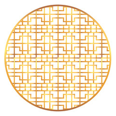 Traditional Chinese decorative ornament. Chinese aesthetic. Oriental pattern symbol.