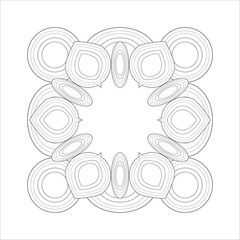 Delightful coloring page for mindful relaxation of the adult. Colouring page for therapy practice. Coloring sheet for fun project