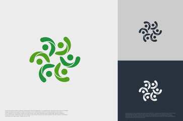 abstract global crown people colorful logo minimalist style illustration. Teamwork symbol.