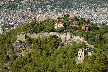 Fototapeta na wymiar Alanya Castle in Alanya Town, Antalya, Turkiye
