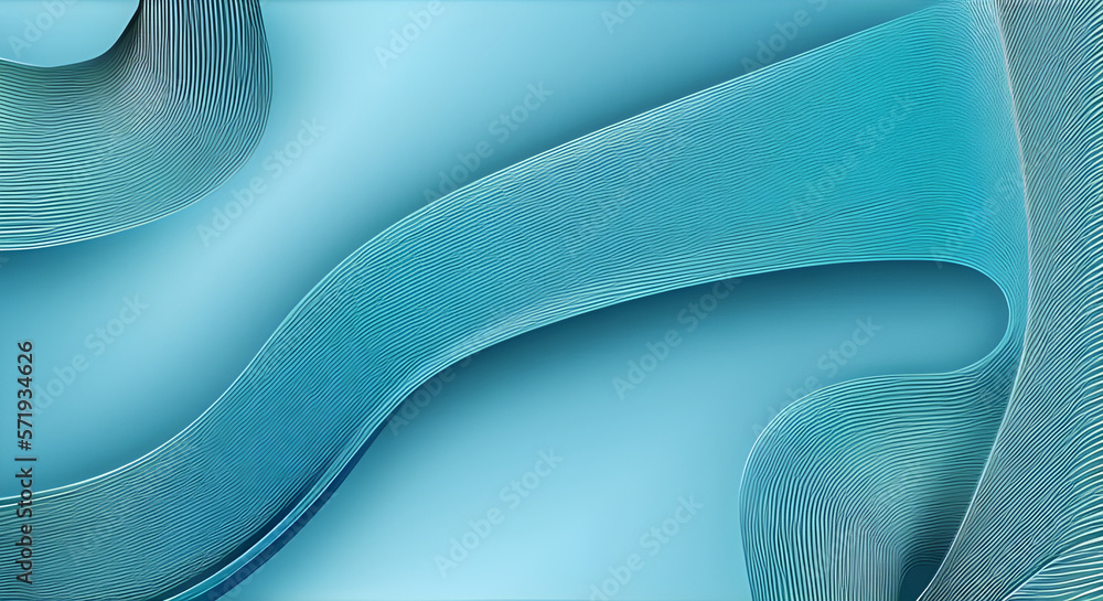 Aufkleber abstract blue wave background with gradient texture - ai generative.