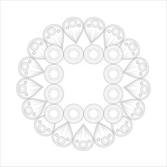 Delightful coloring page for mindful relaxation of the adult. Colouring page for therapy practice. Coloring sheet for fun project