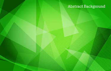 Obraz premium Green neon geometric shape abstract background