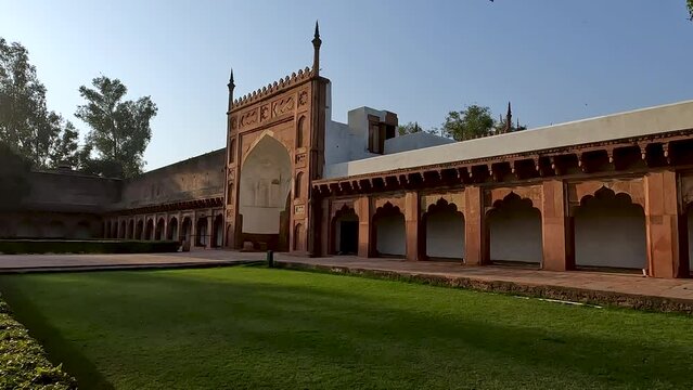 Video of walking towards the entrance of mosque in Agra Fort, Agra, India