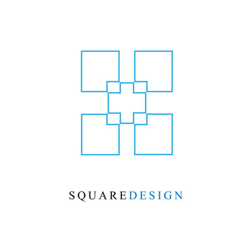 Square concept for business logo design vector