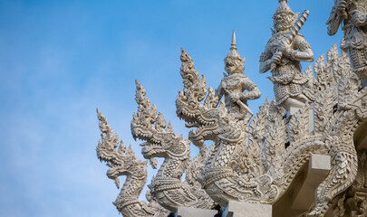 White temple in Chumphon province Thailand