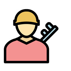 Guard with key Vector Icon easily modified

